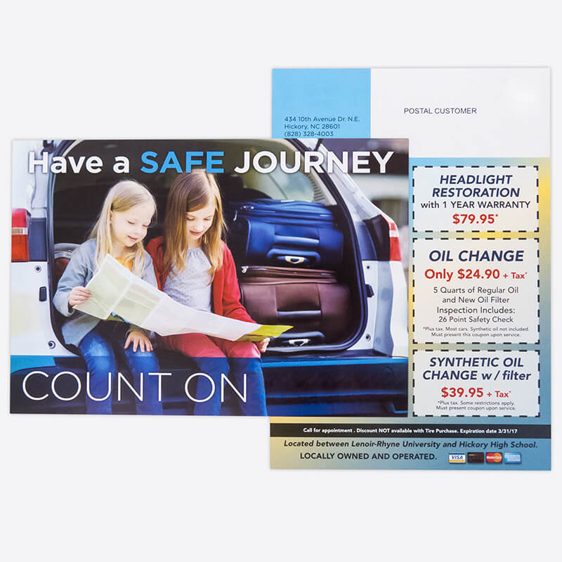 direct mail with car service discounts