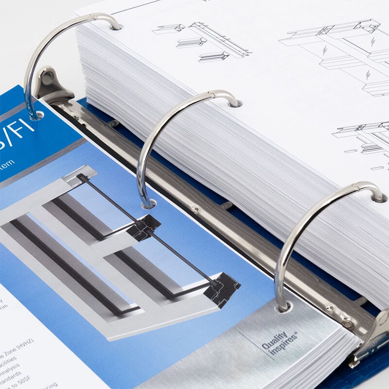 three-hole-punched printed products